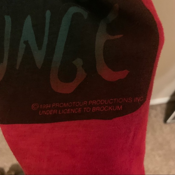 Vintage Brockum 1994 Rolling Stones Voodoo Lounge AOP Single Stitch T-Shirt - Picture 3 of 5